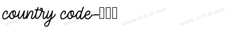 country code字体转换